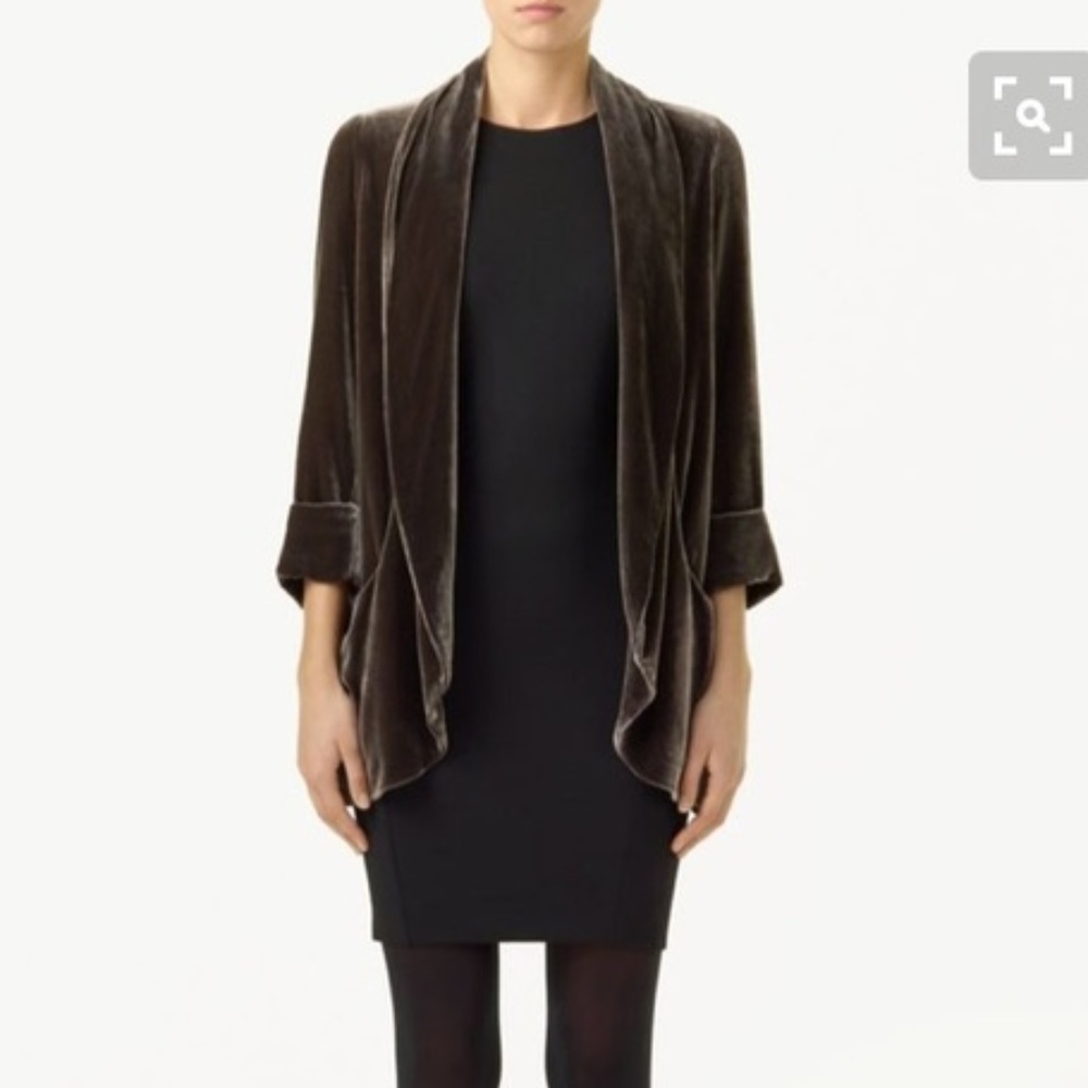 Wilfred Chevalier Jacket in Green Velvet